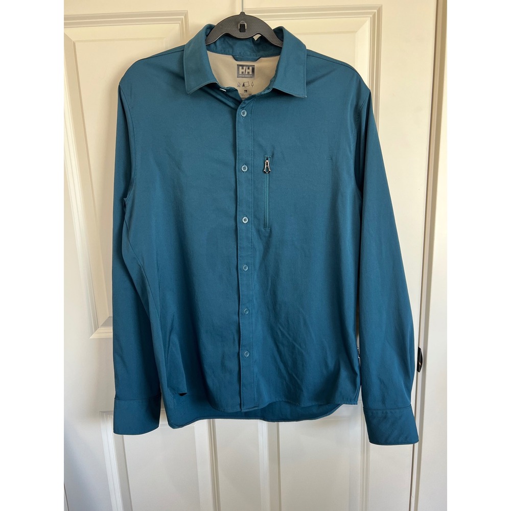 Helly Hansen Long Sleeve Button Down Outdoor Camping Hiking Shirt Size Medium‎